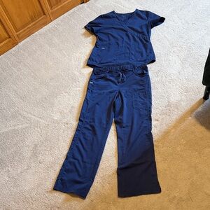 Women's Navy Blue Medium Scrub Set